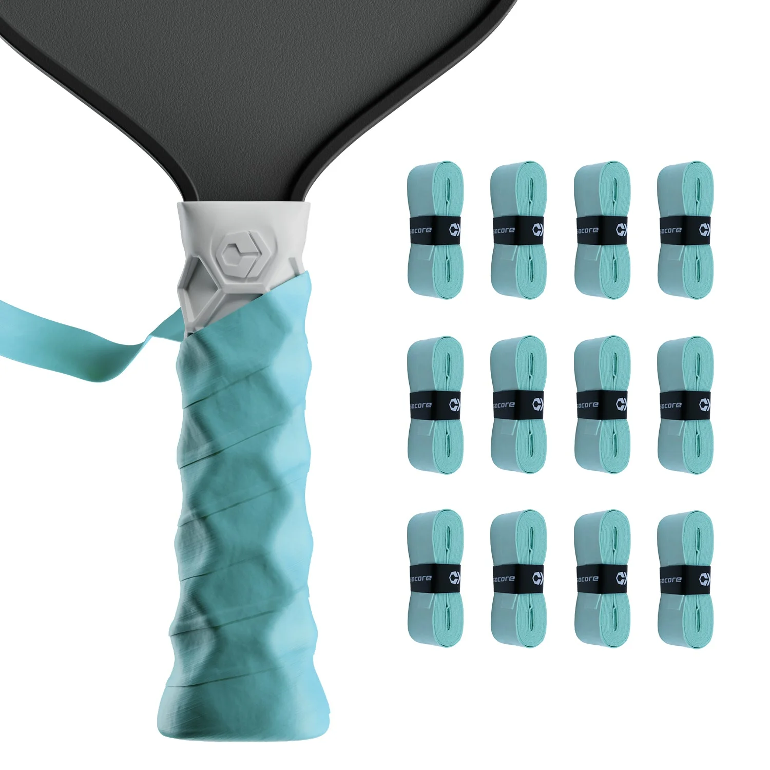 Hesacore Hesatac Overgrip – Turquoise (6 & 12 Pack) - Image 2