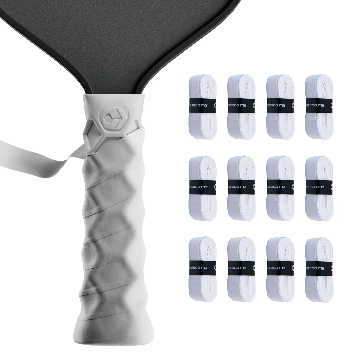 Hesacore Hesatac Overgrip – White (6 & 12 Pack) - Image 2