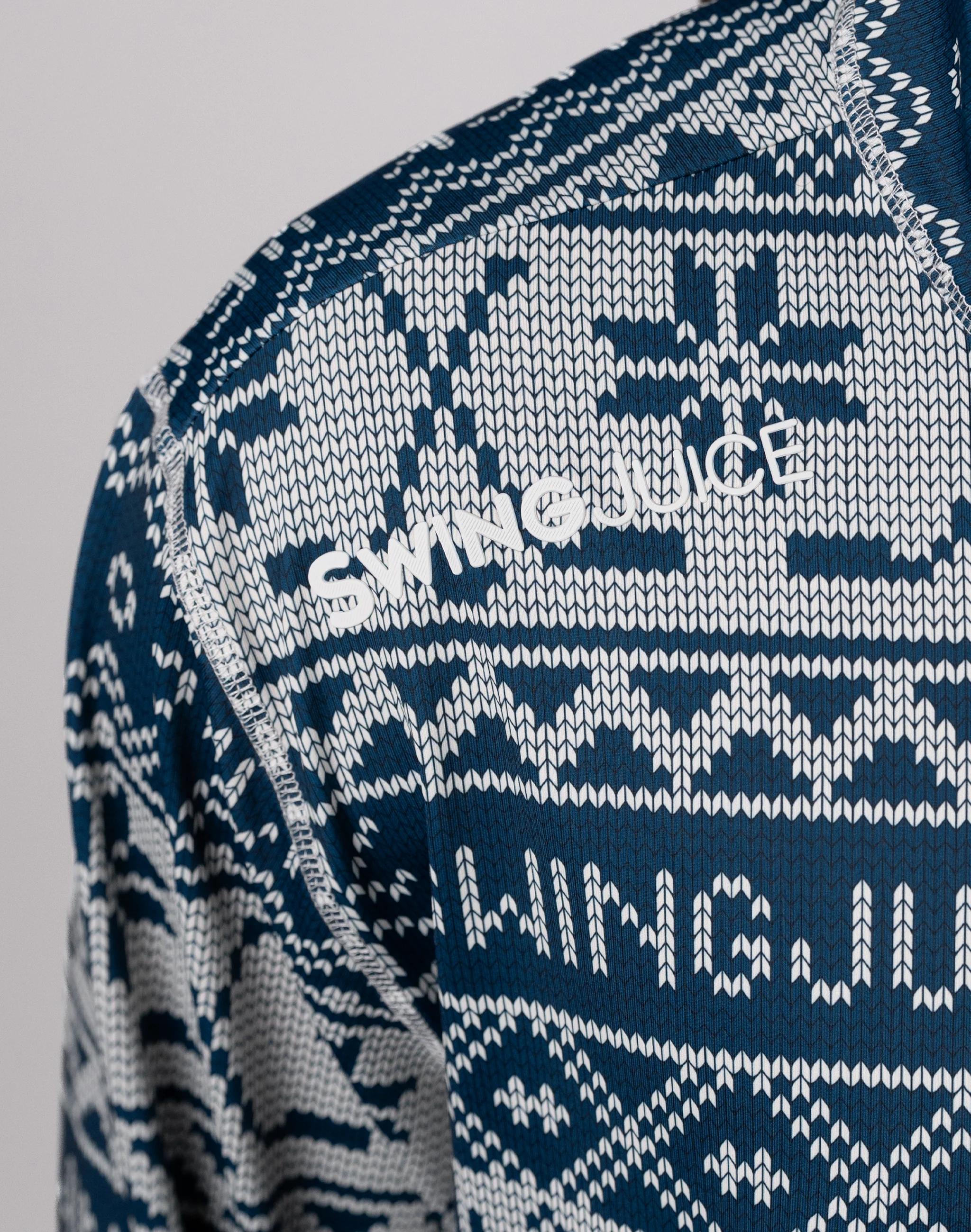 Hockey Puck Yeah Fairisle Men's Quarter Zip - Image 4