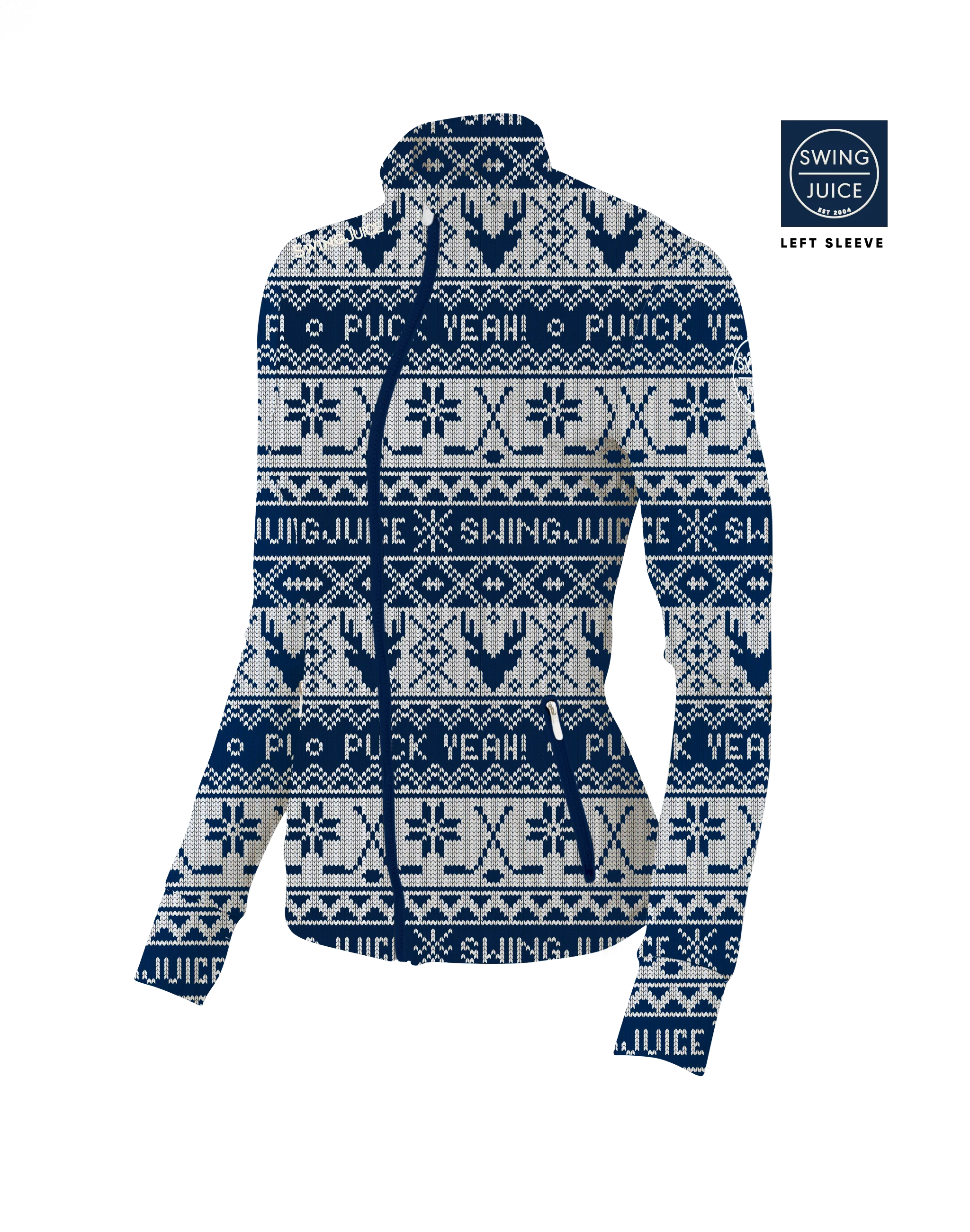 Hockey Puck Yeah Fairisle Women's Full Zip - Image 4