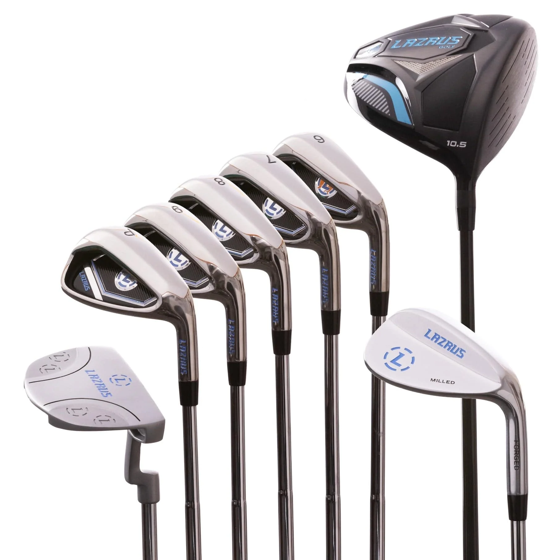 Lazrus Golf 8 pc Set - Driver, 6-PW Irons, 56° Wedge, Putter - Image 2