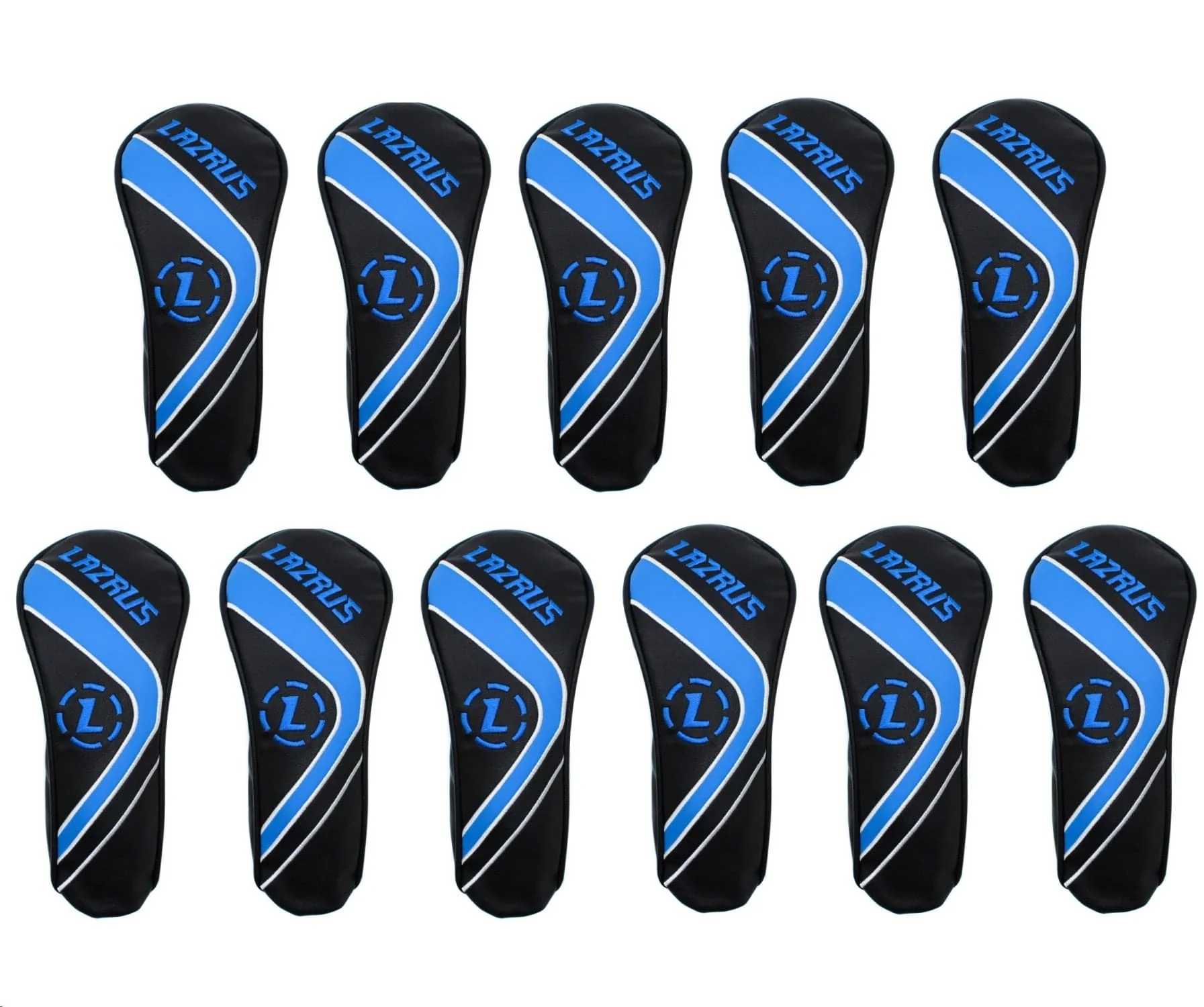Lazrus Golf - Premium Black Hybrid Wood Head Covers | Individuals or Sets - Image 8