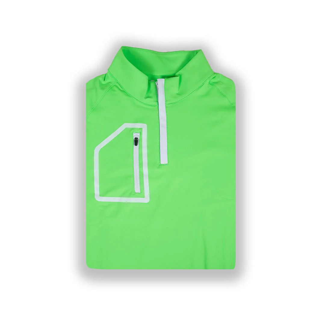 Lime Green Men's Q-Zip