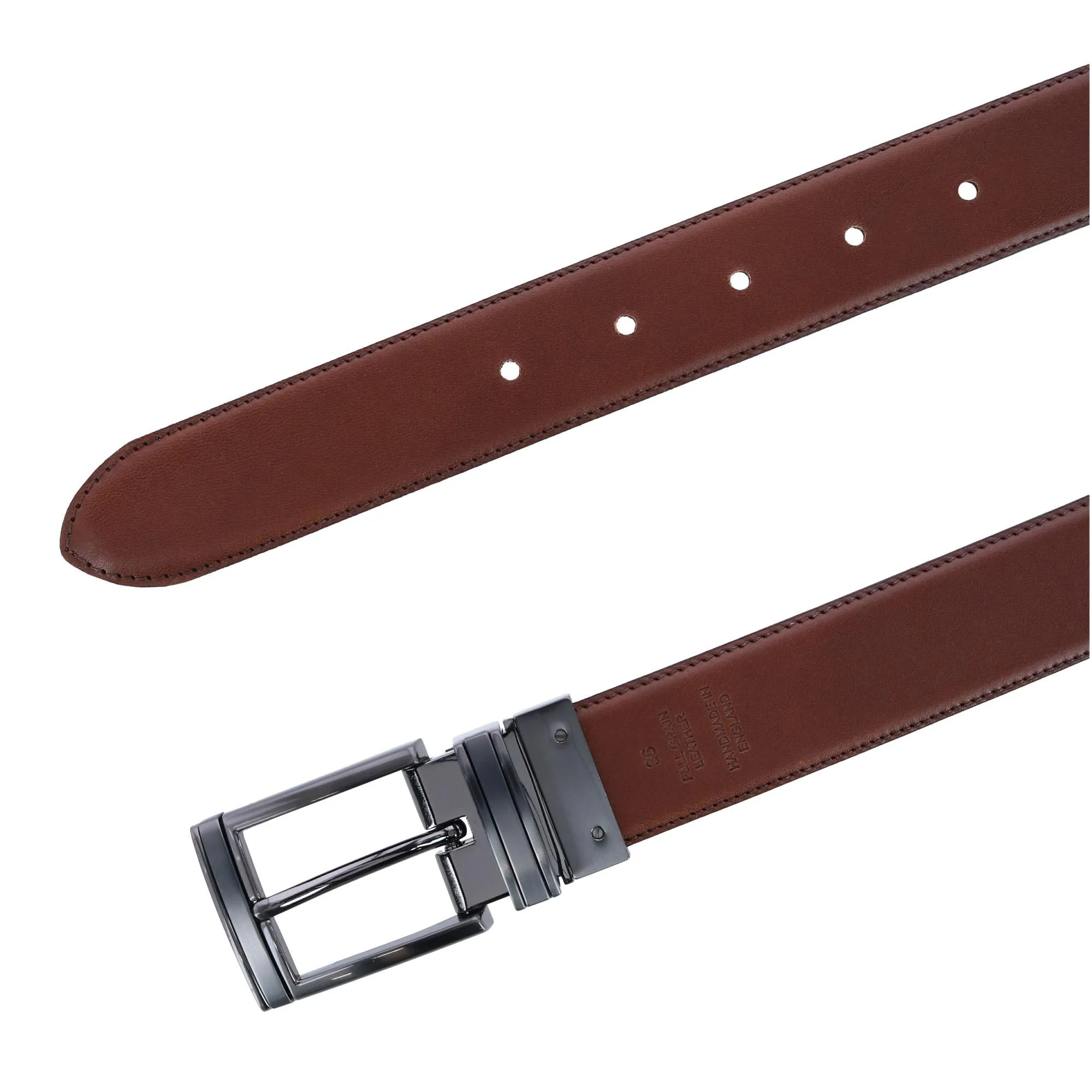 Maverick 32mm Reversible Leather Dress Belt - Image 8