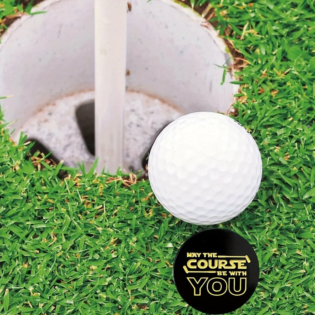 "May The Course Be With You" Golf Ball Marker - Image 4