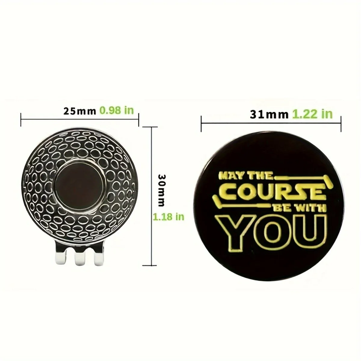 "May The Course Be With You" Golf Ball Marker - Image 6