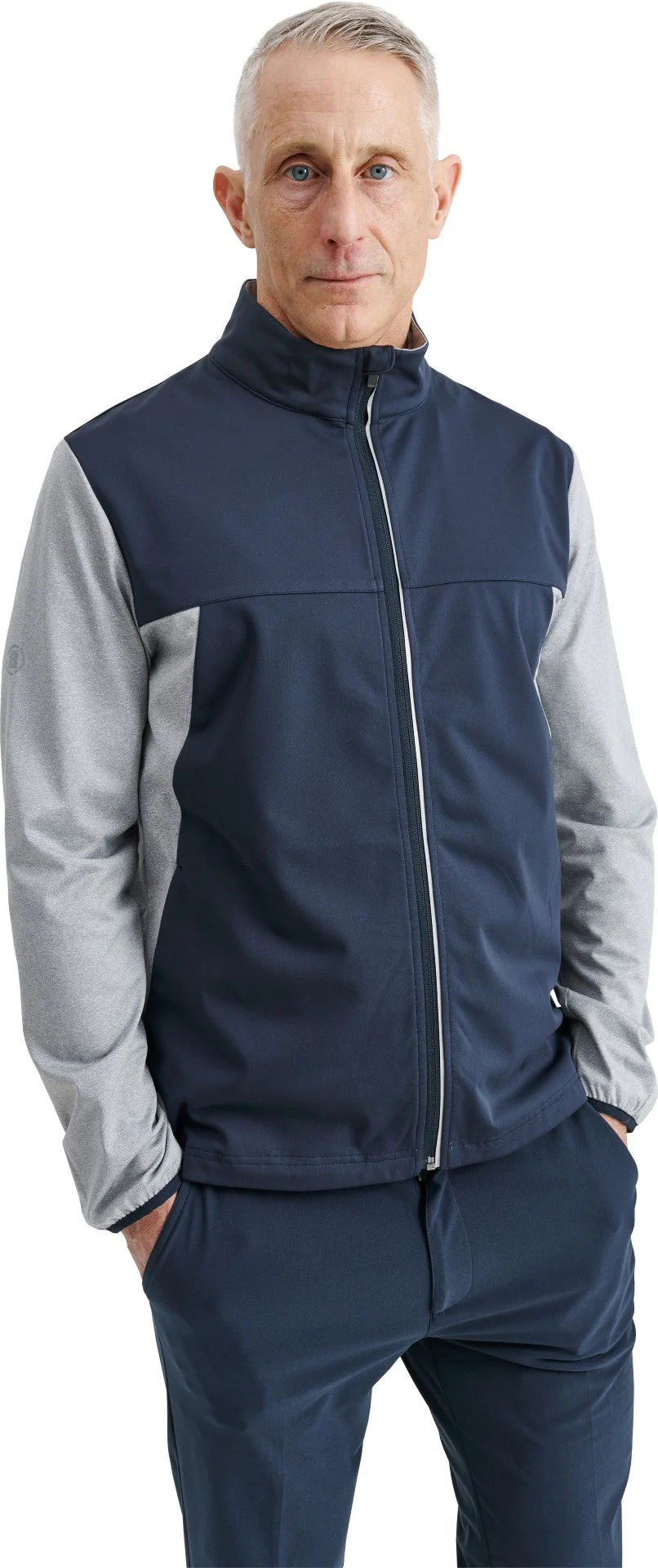 Abacus Mens Dornoch softshell hybrid jacket 670-dk.greymelange L - Image 10