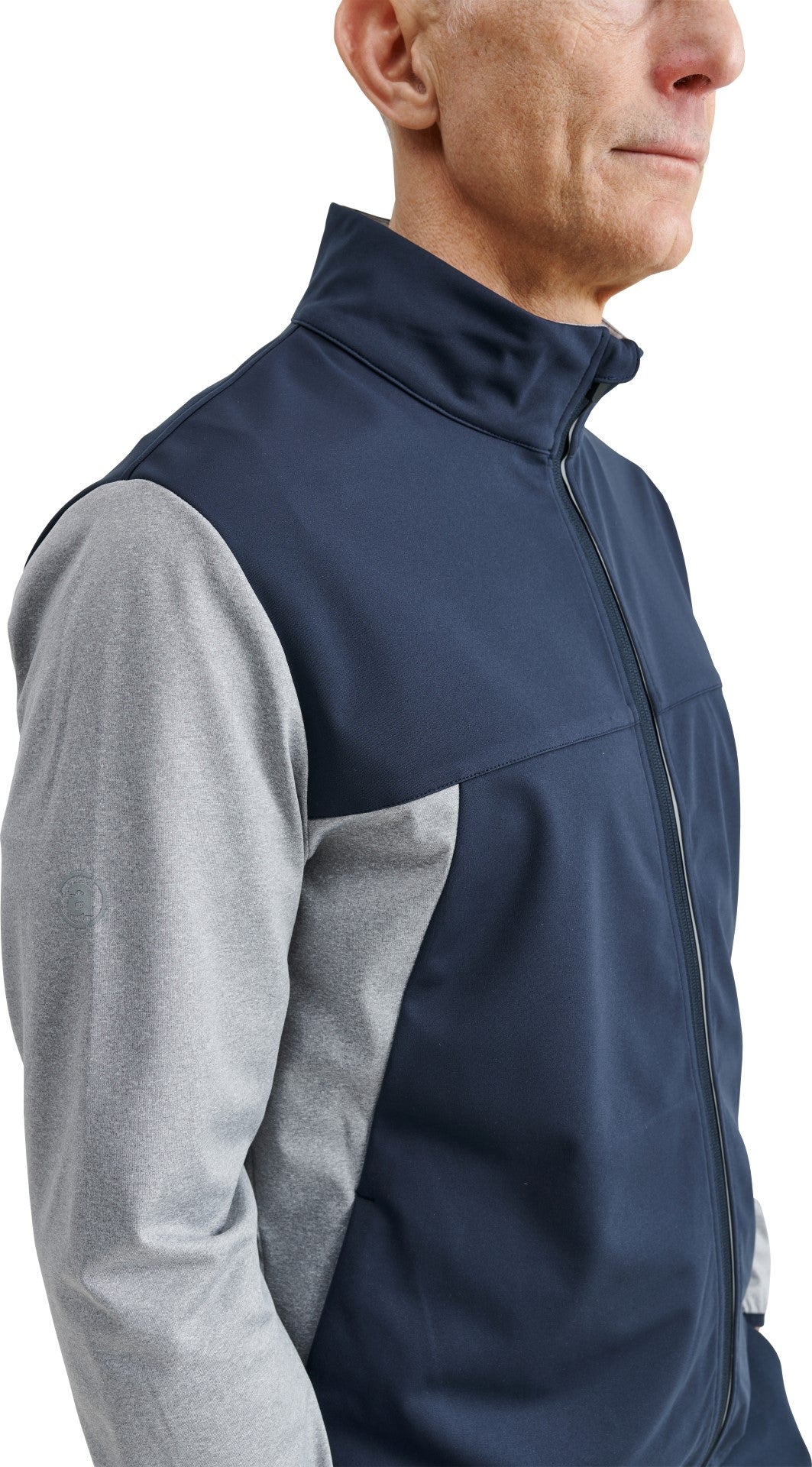 Abacus Mens Dornoch softshell hybrid jacket 670-dk.greymelange L - Image 8