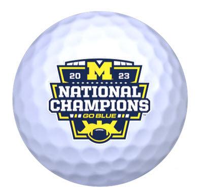 Michigan Wolverines National Champions Tri-Color Golf Balls - Image 3