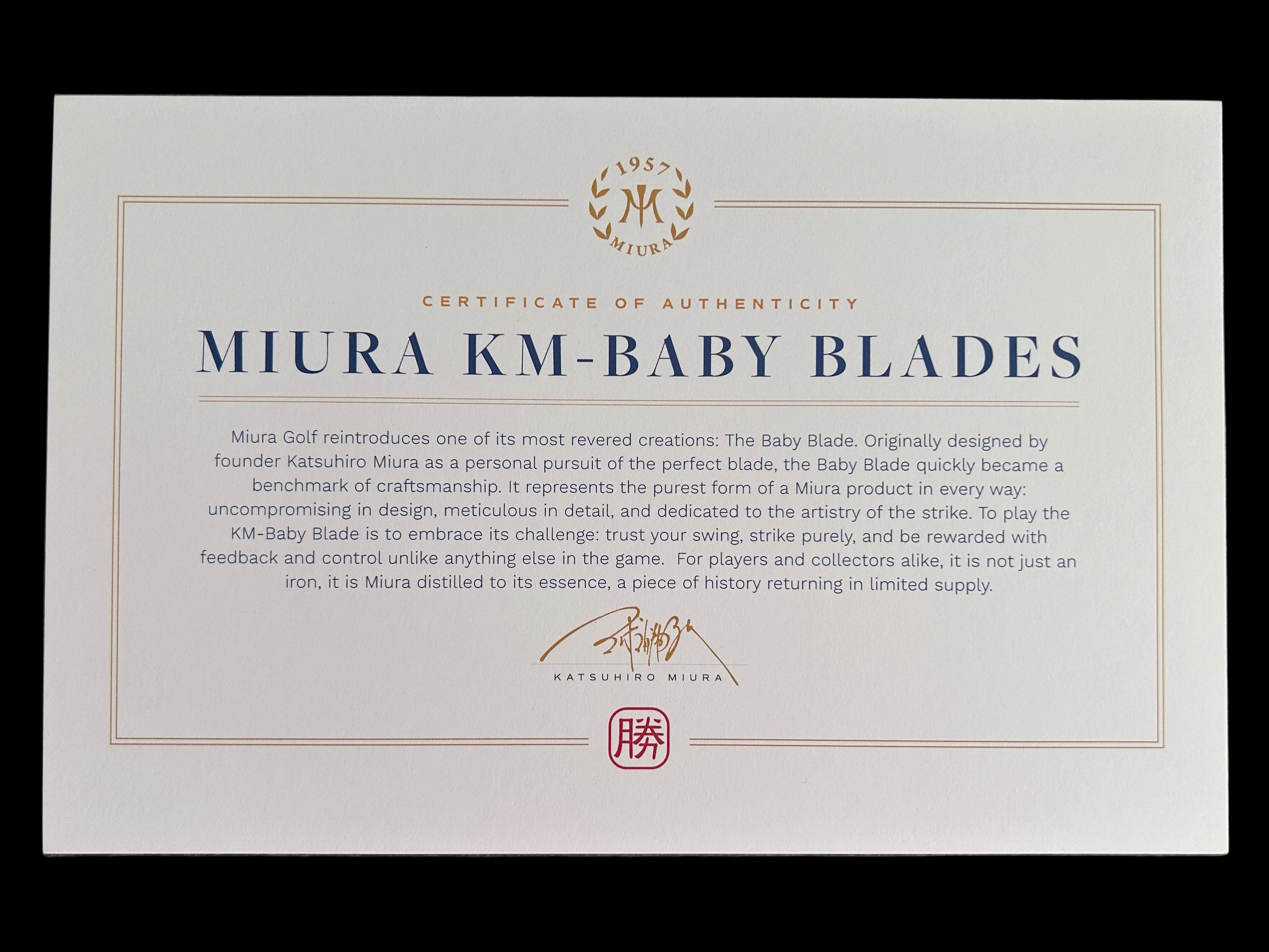 Miura KM-Baby Blade 2025 Custom Irons - Image 6