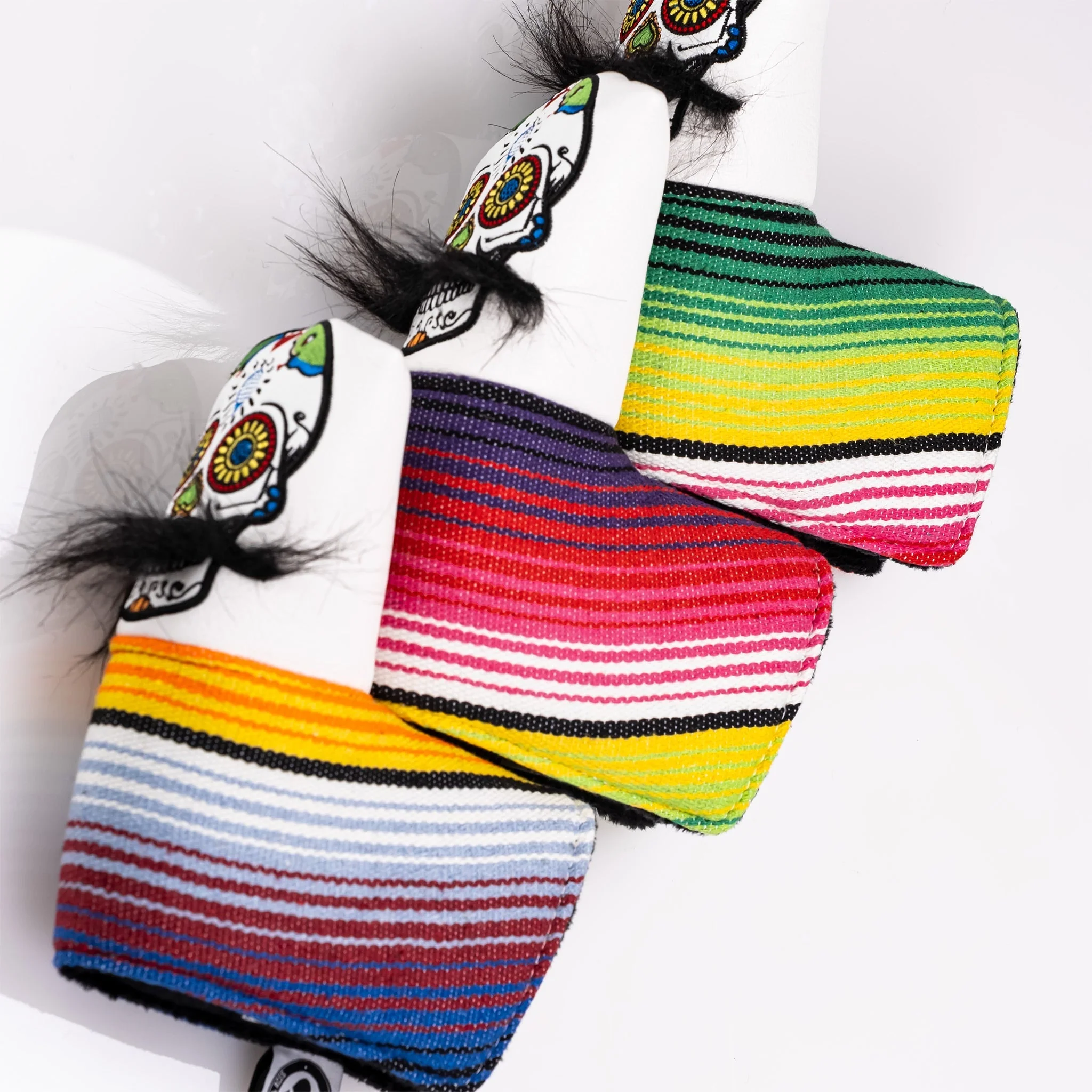 Mustache Sugar Skull - Blade Putter Cover White - Image 11
