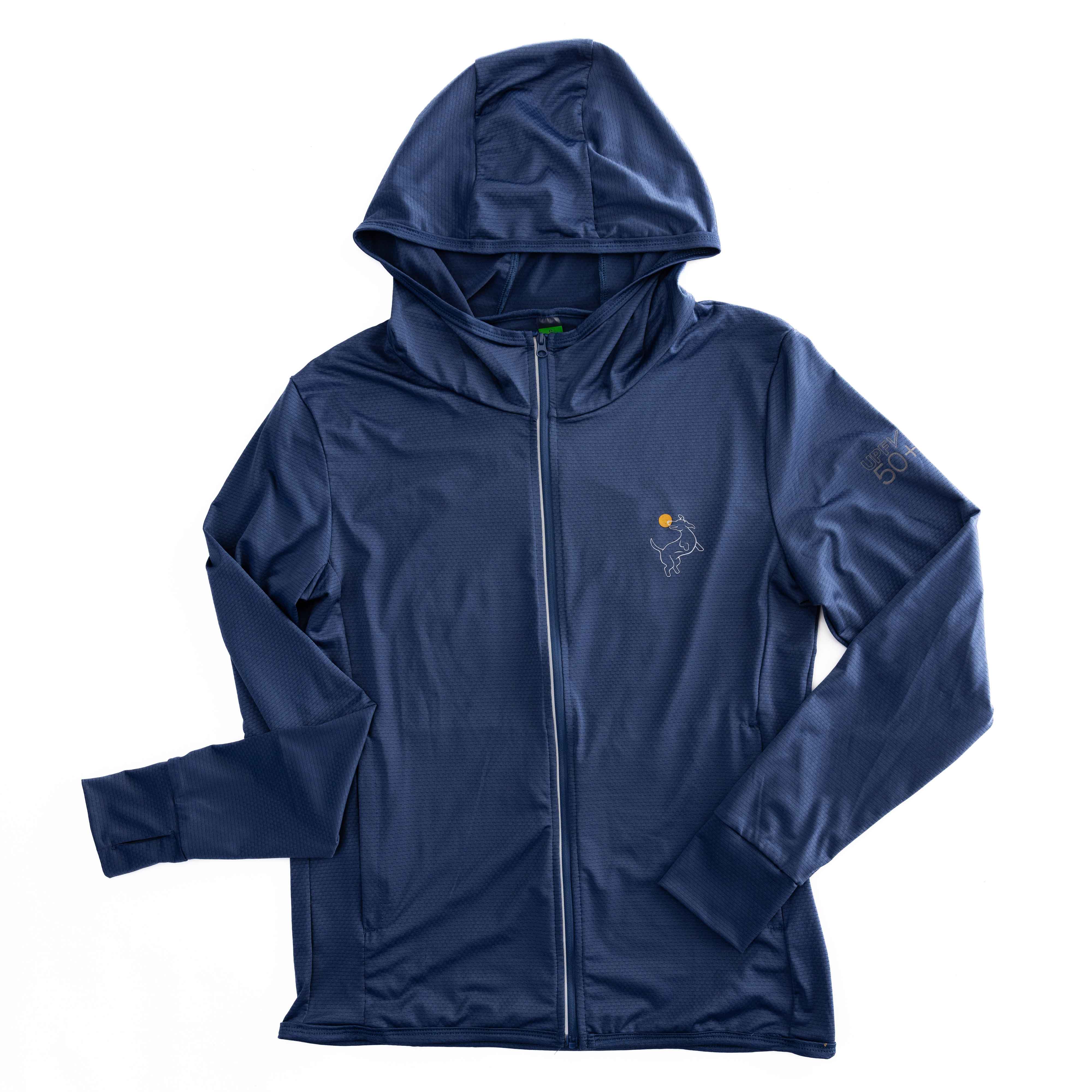 Navy Zip-Front Sun Hoodie - Image 3