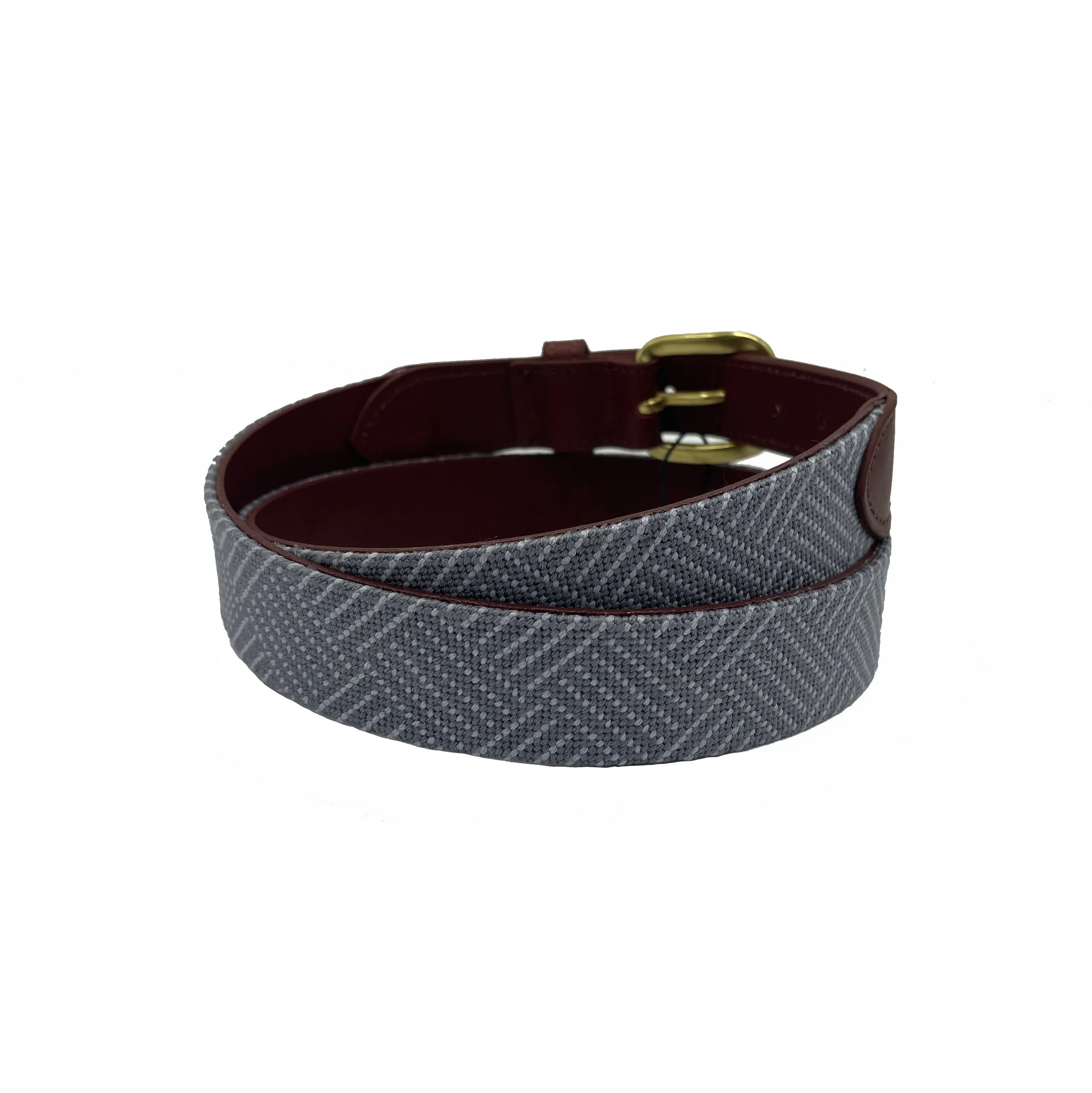 Needlepoint Texture Basketweave Steel Grey and Navy Blue - Image 2