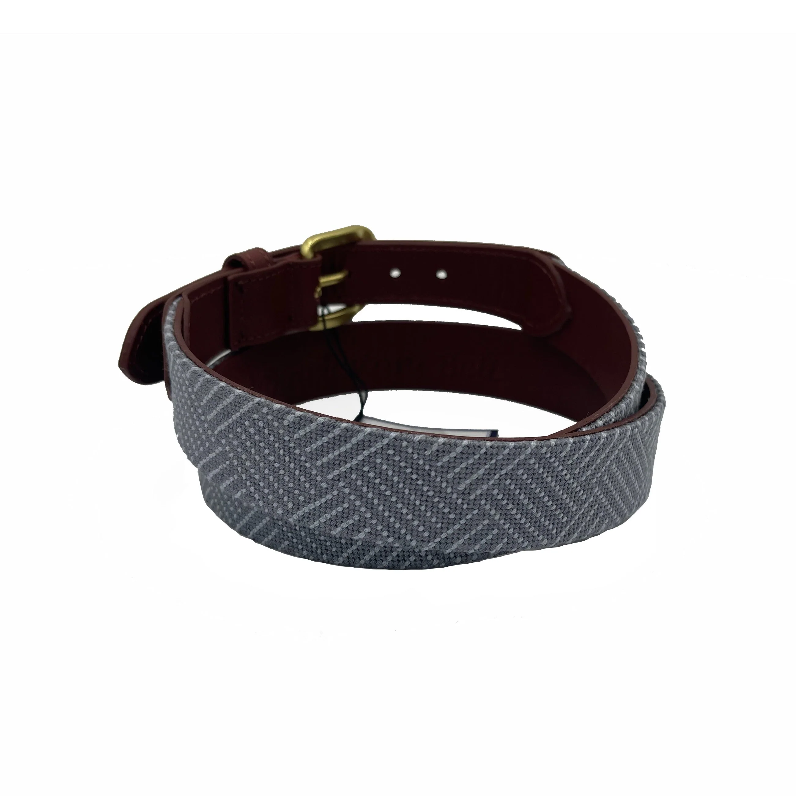 Needlepoint Texture Basketweave Steel Grey and Navy Blue - Image 3