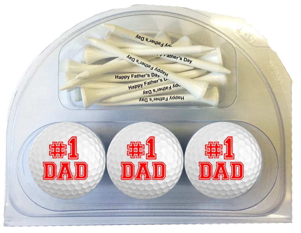 New Novelty #1 Dad Golf Balls and Tees Set