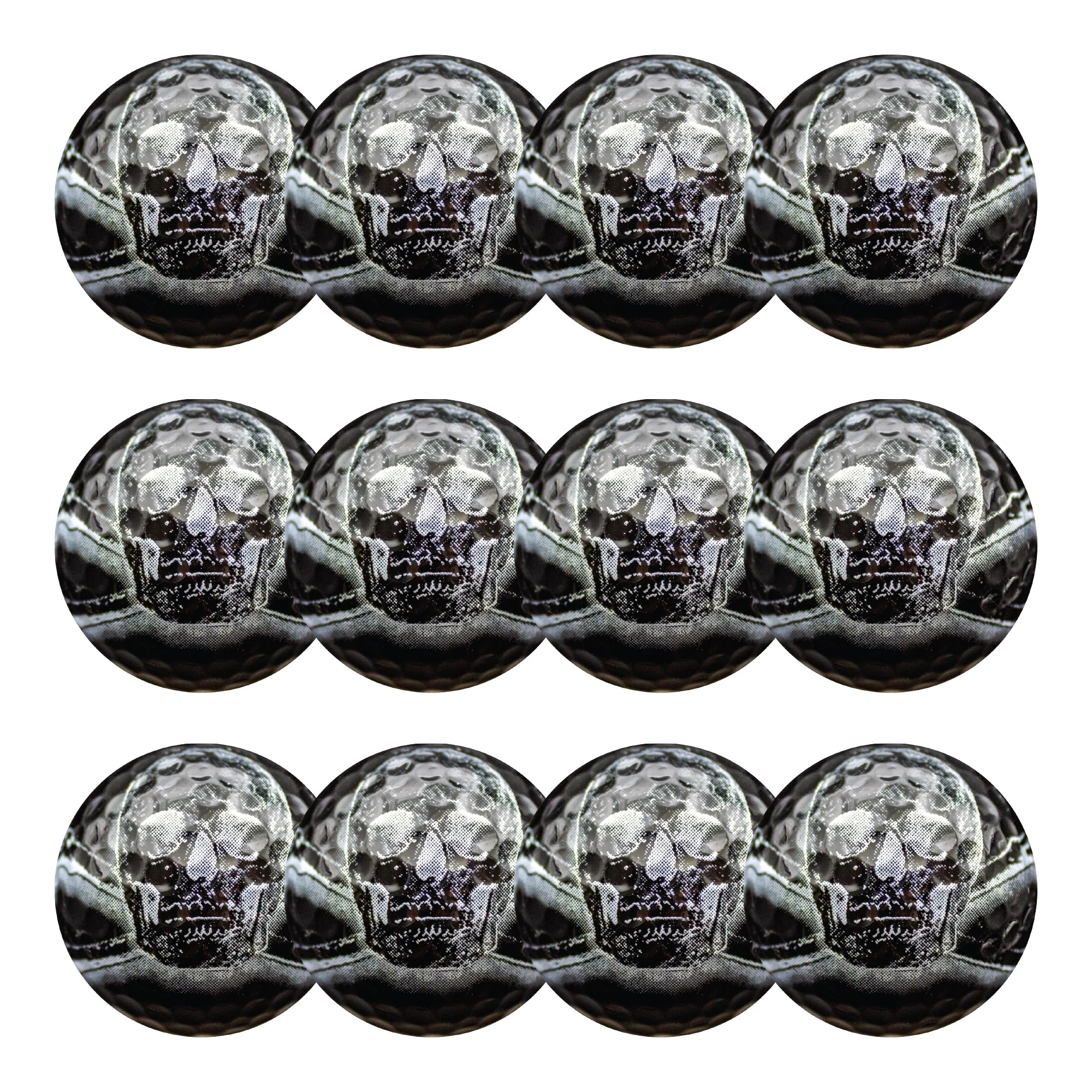 New Novelty Black Skull Golf Balls