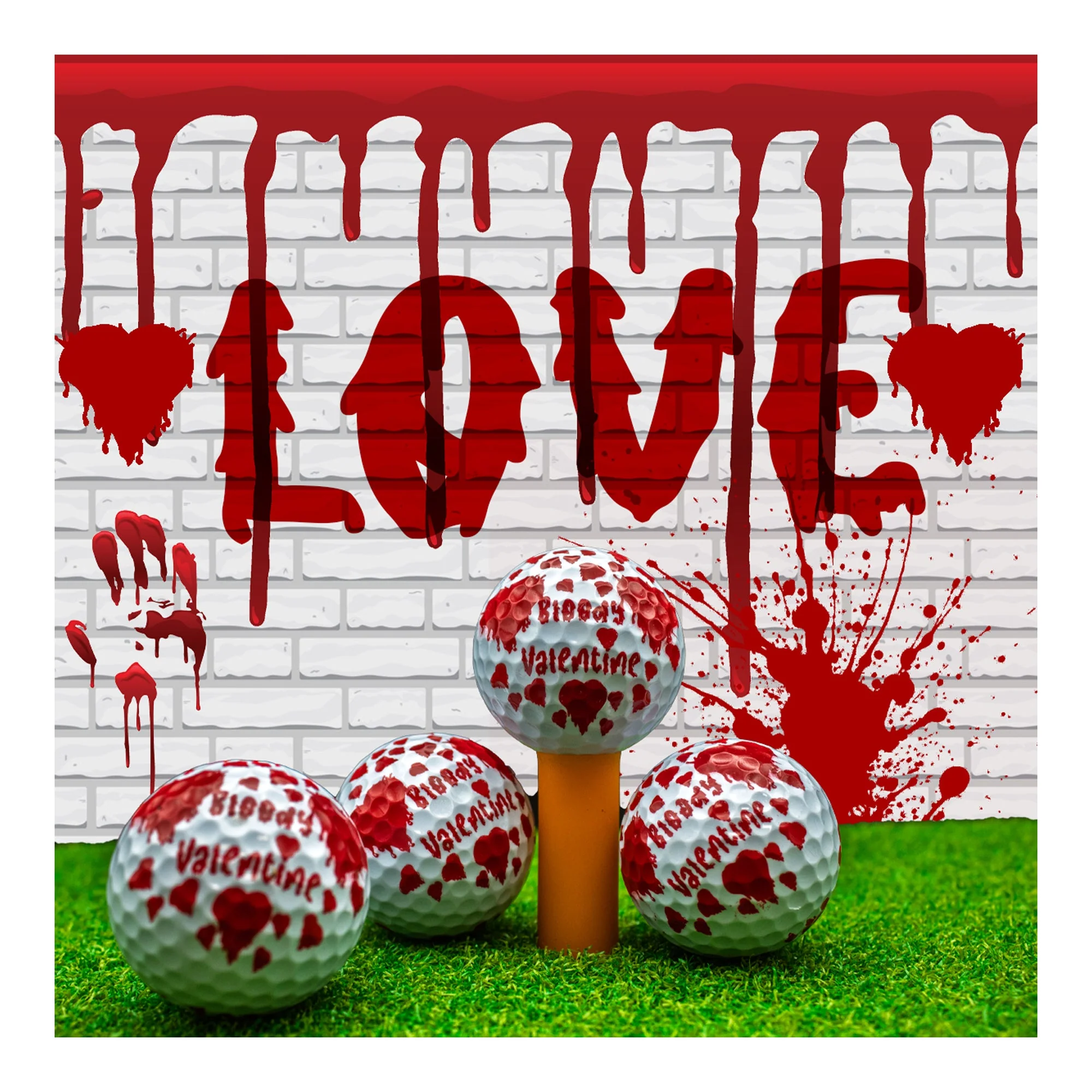New Novelty Bloody Valentine Golf Balls - Image 5