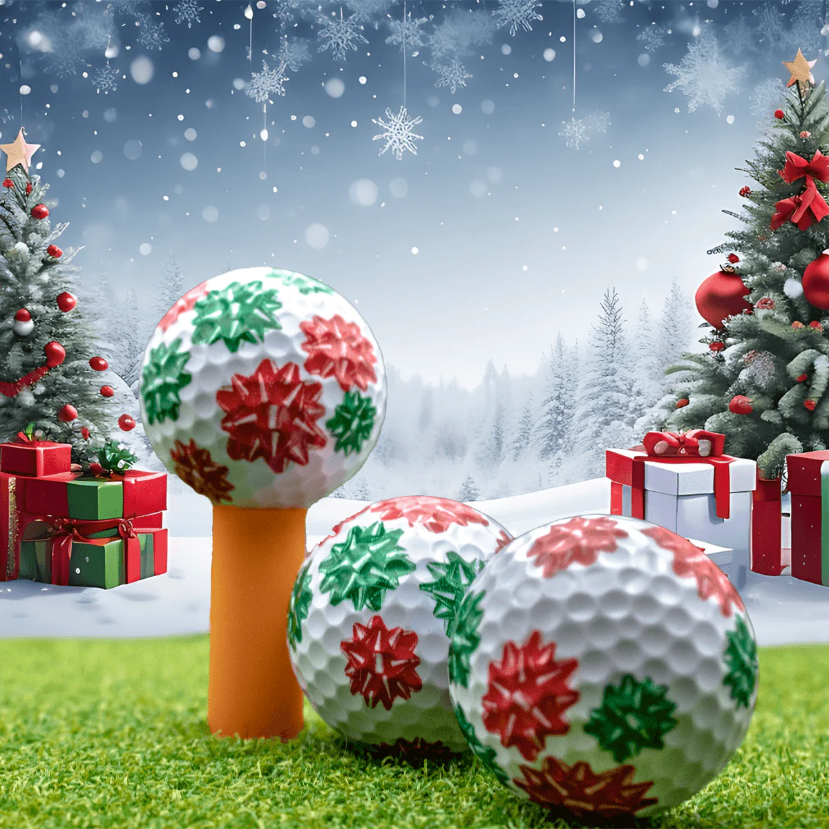 New Novelty Christmas Bows Golf Balls - Image 4