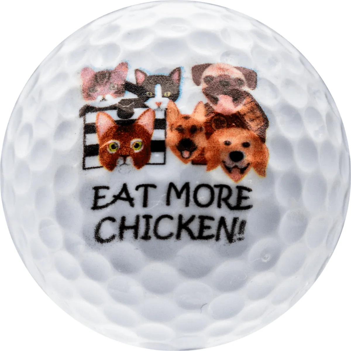 New Novelty Eat More Chicken Golf Balls