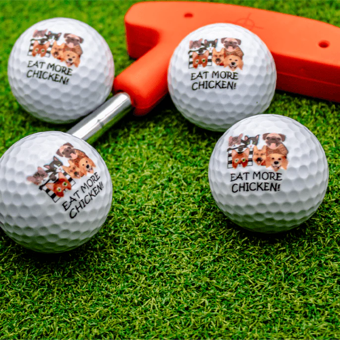New Novelty Eat More Chicken Golf Balls - Image 2