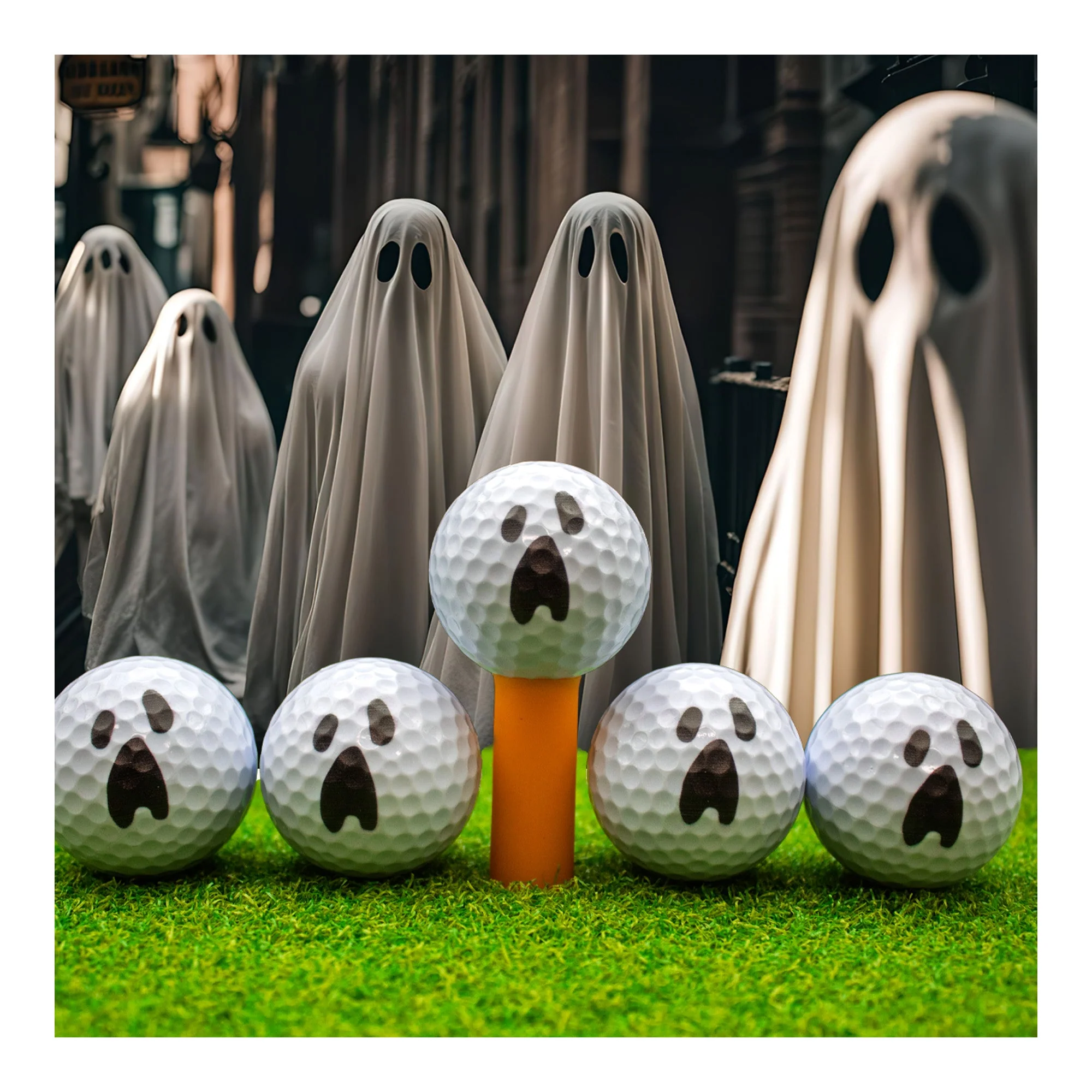 New Novelty Ghost Face Golf Balls - Image 3