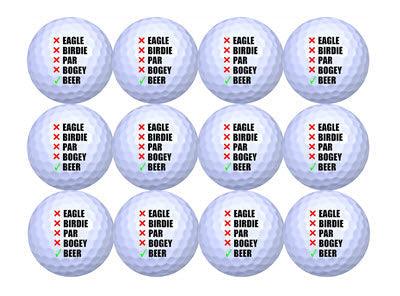 New Novelty Golf Checklist Golf Balls - Image 2