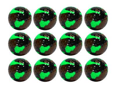 New Novelty Green Camo Golf Balls