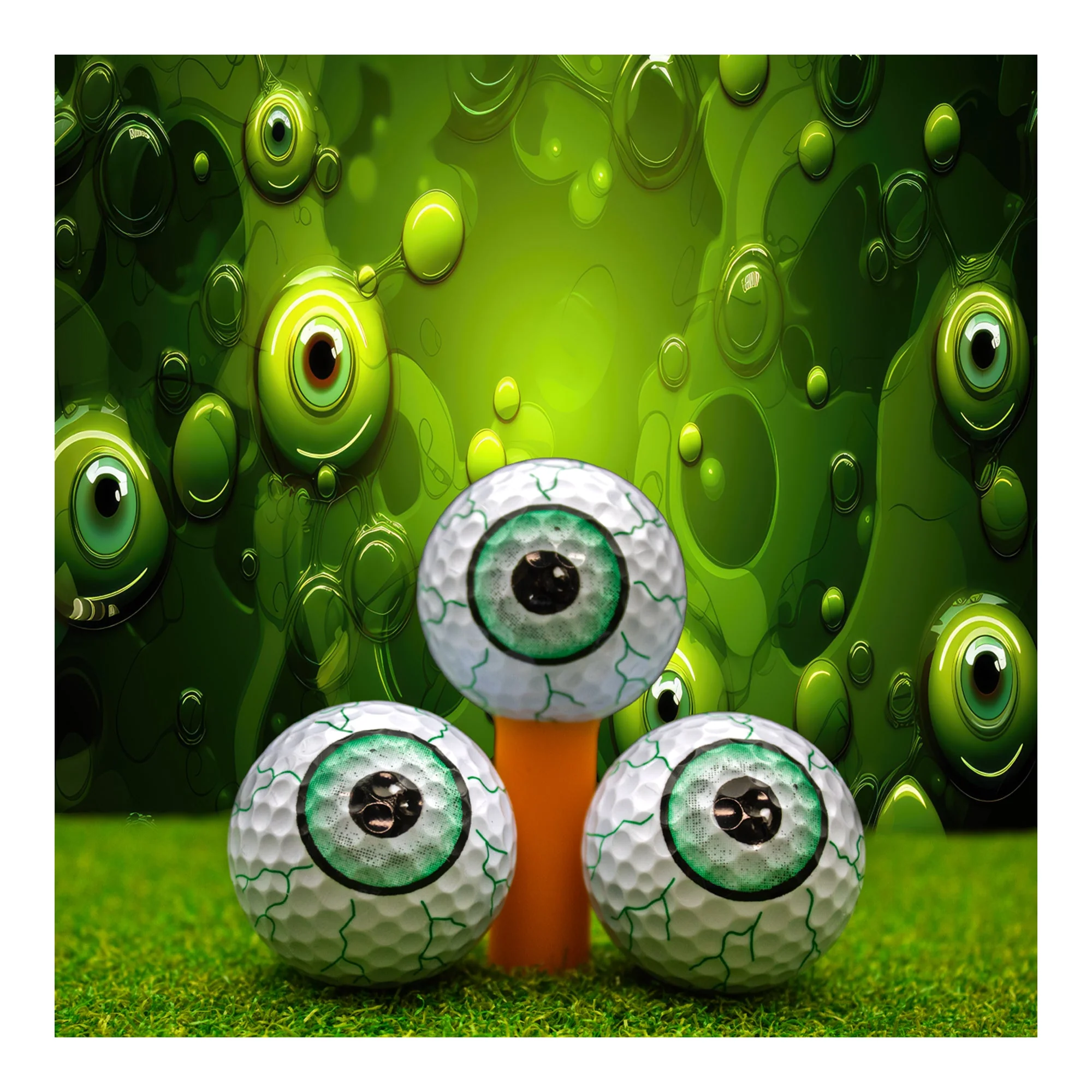 New Novelty Green Shot Eyeballs Golf Balls - Image 4