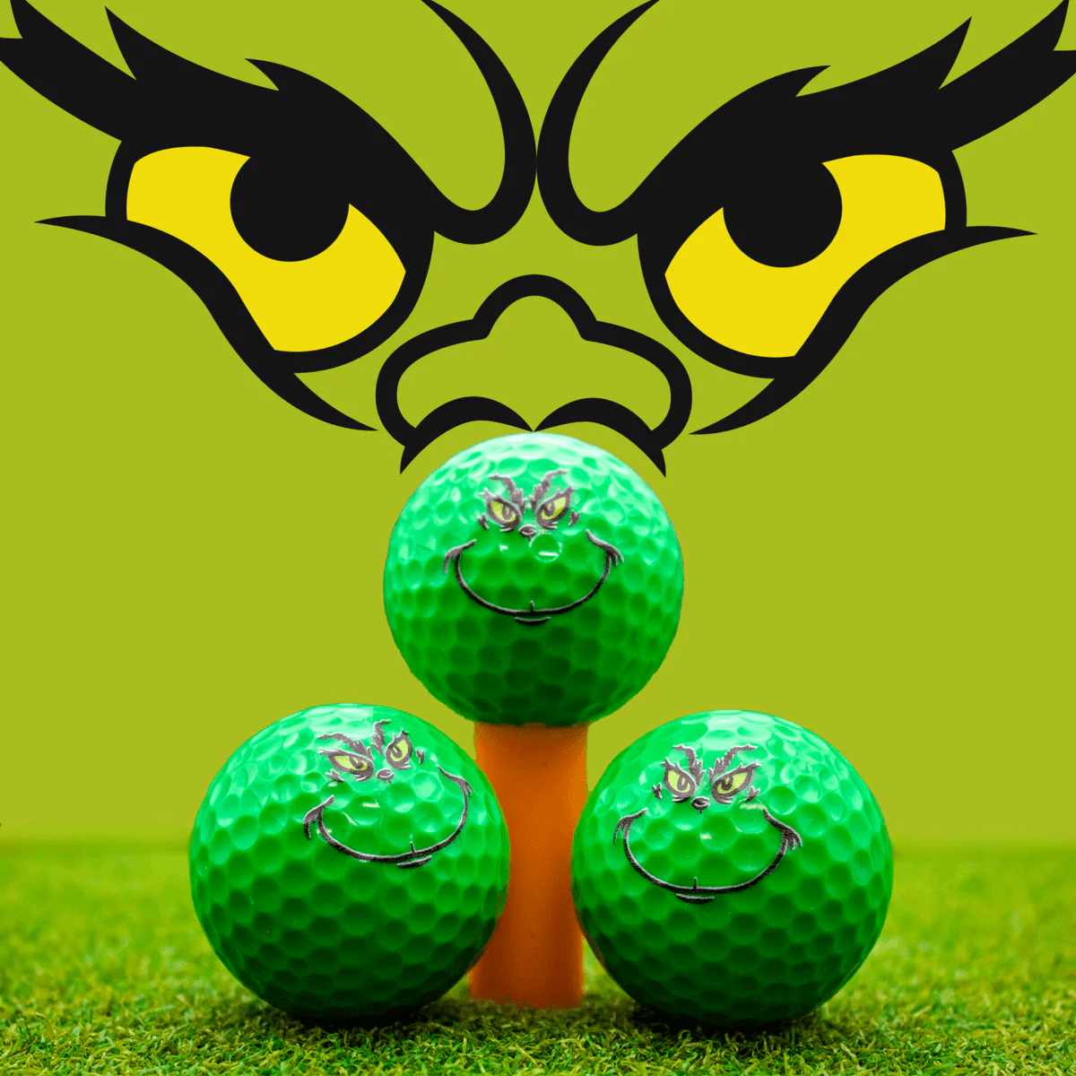 New Novelty Grinch Face Golf Balls - Image 3