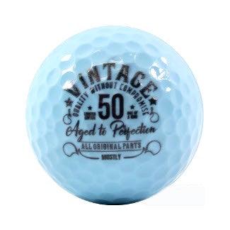 New Novelty Happy 50th Birthday Blue Mix of Golf Balls