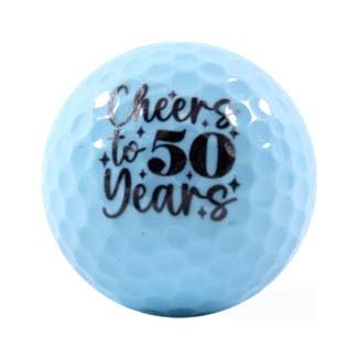 New Novelty Happy 50th Birthday Blue Mix of Golf Balls - Image 3