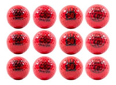 New Novelty Happy 50th Birthday Red Mix of Golf Balls
