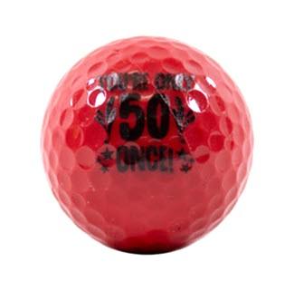 New Novelty Happy 50th Birthday Red Mix of Golf Balls - Image 5