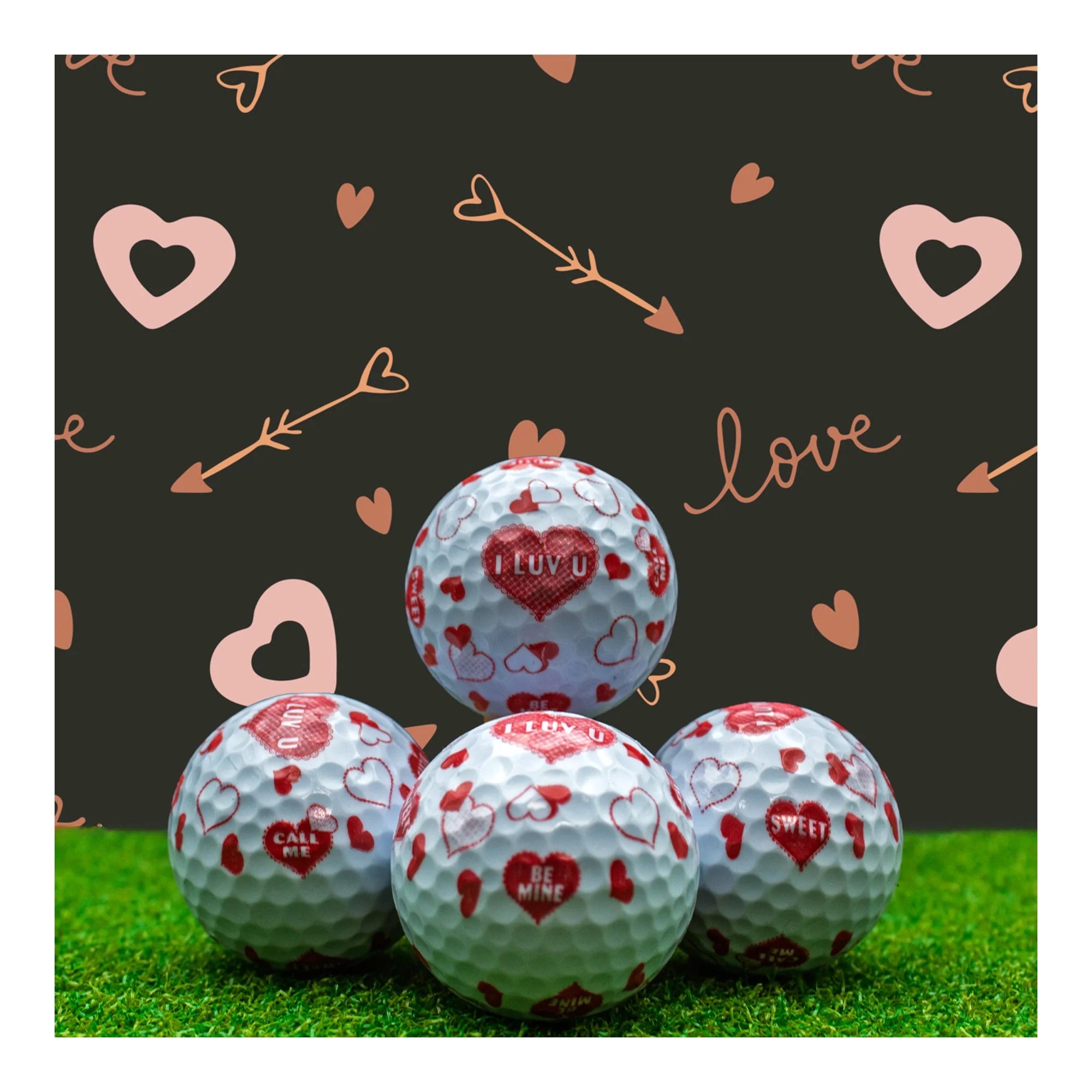 New Novelty I Luv U Golf Balls - Image 2