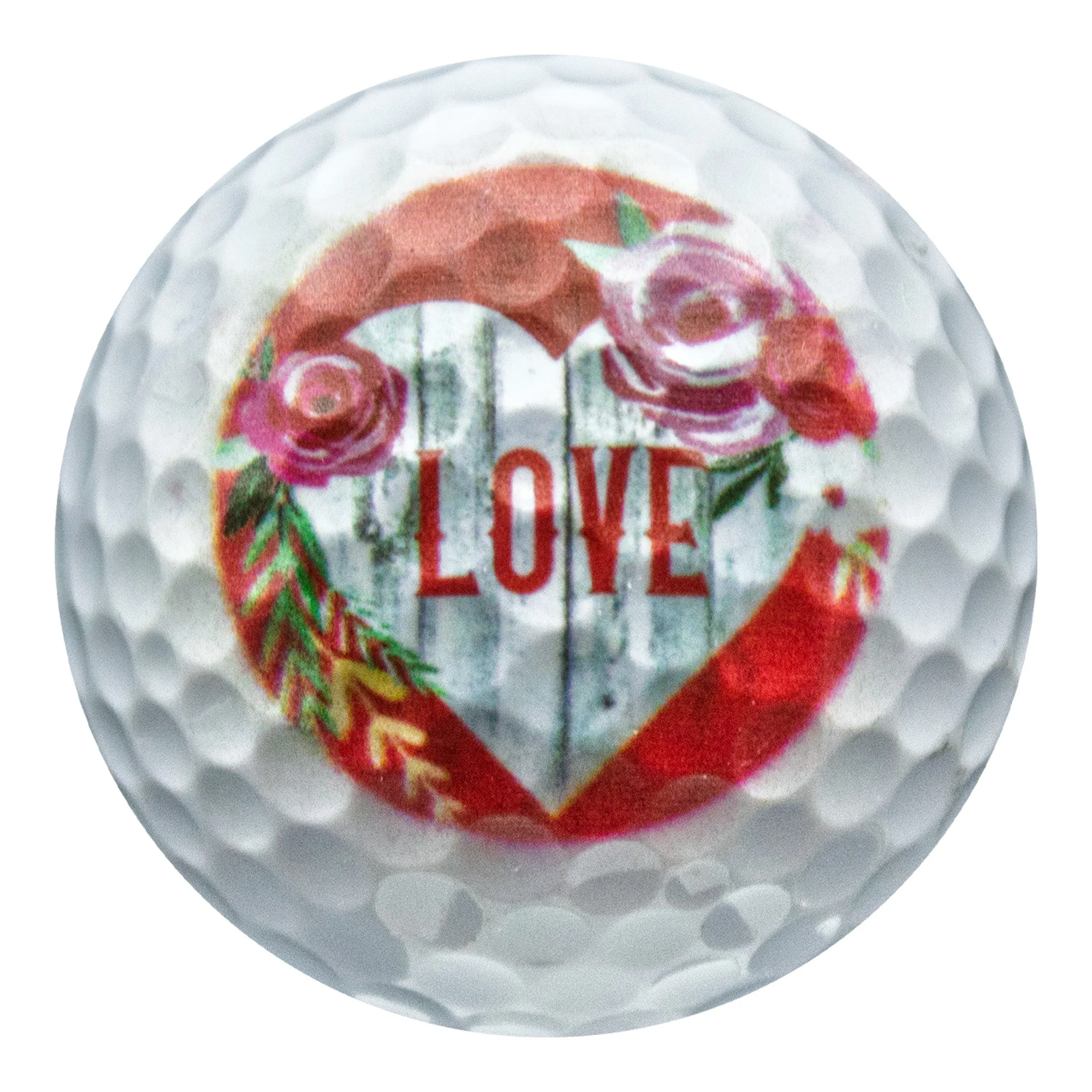 New Novelty Love and Roses Golf Balls and Tee Set - Image 3