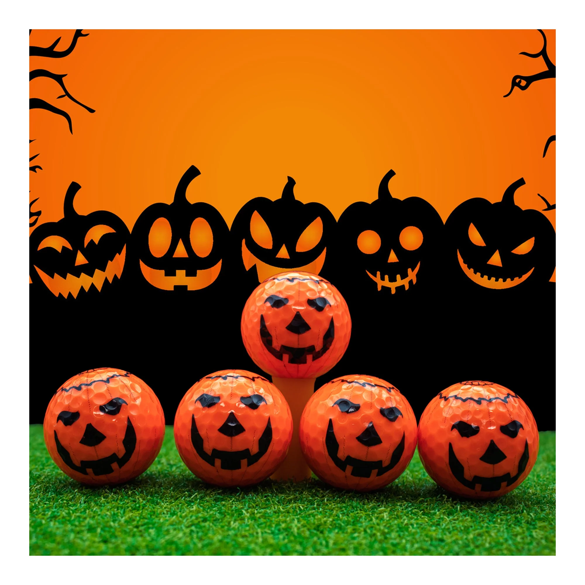 New Novelty Orange Pumpkin Golf Balls - Image 4
