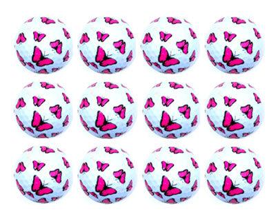 New Novelty Pink Butterflies Golf Balls