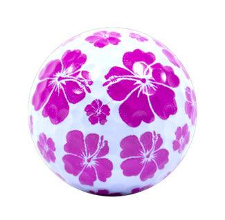 New Novelty Pink Hibiscus Flower Golf Balls
