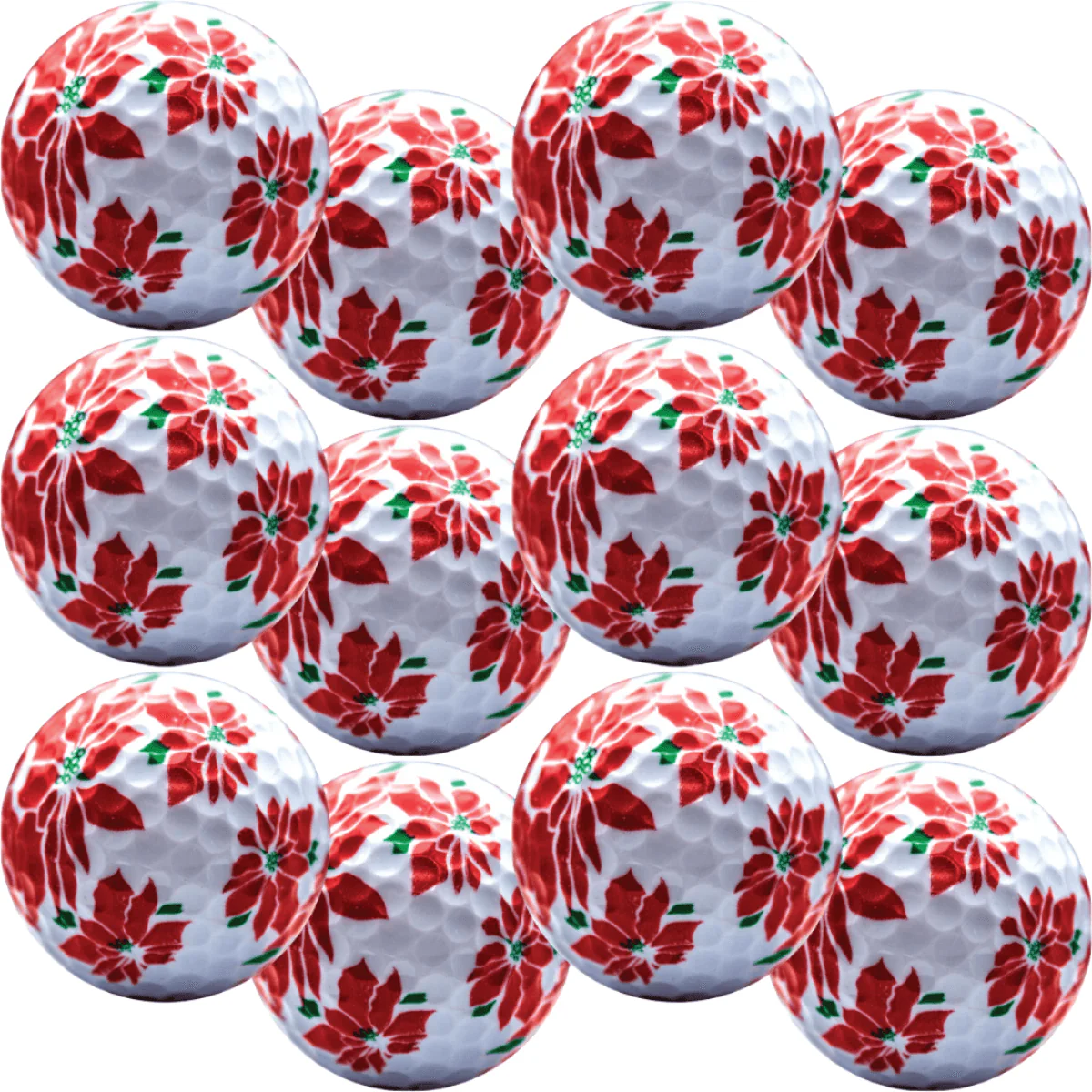 New Novelty Poinsettia Golf Balls - Image 2