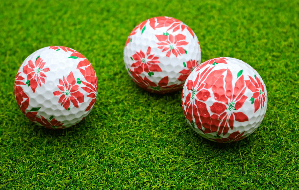 New Novelty Poinsettia Golf Balls - Image 3