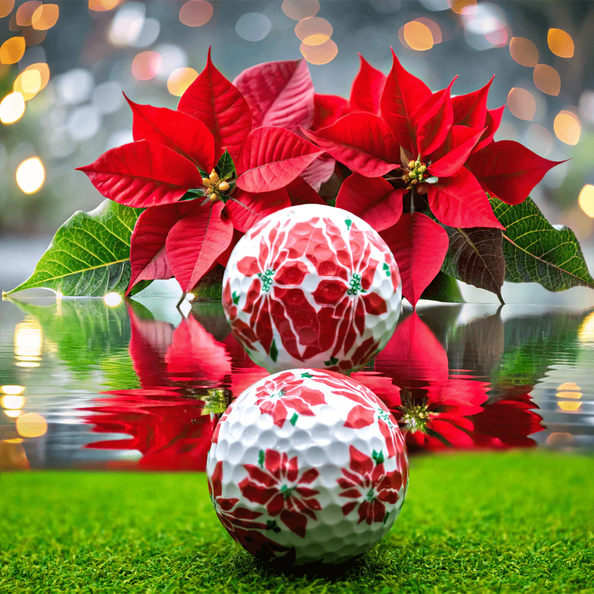 New Novelty Poinsettia Golf Balls - Image 4