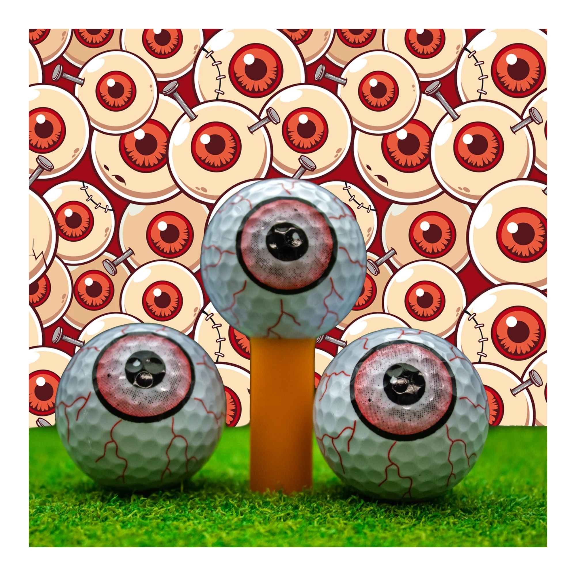 New Novelty Red Blood Shot Eyeballs Golf Balls - Image 4