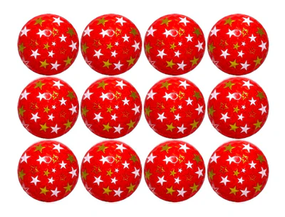 New Novelty Red Stars Ornament Golf Balls
