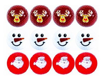 New Novelty Santa and Friends Christmas Mix of Golf Balls