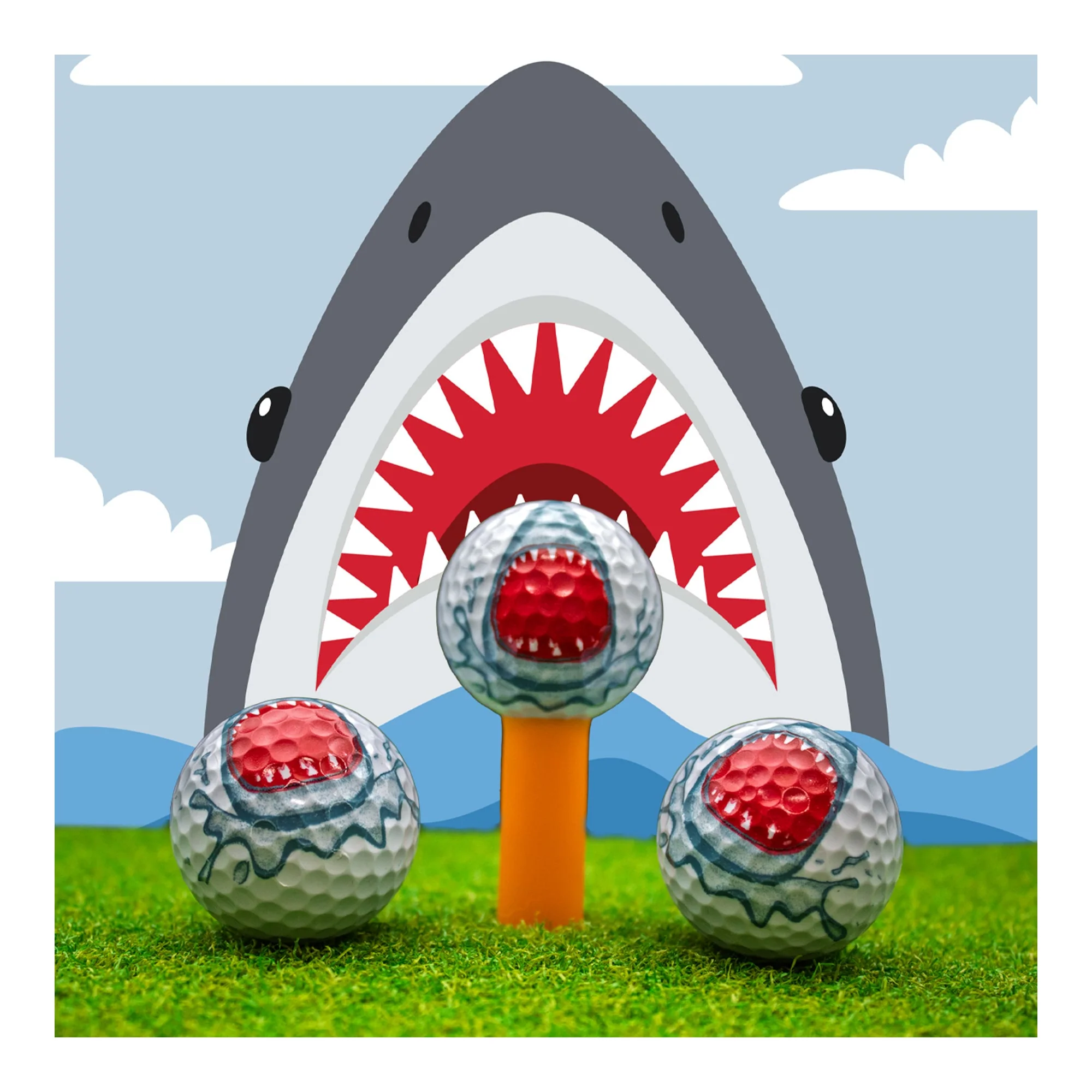 New Novelty Shark Golf Balls - Image 4