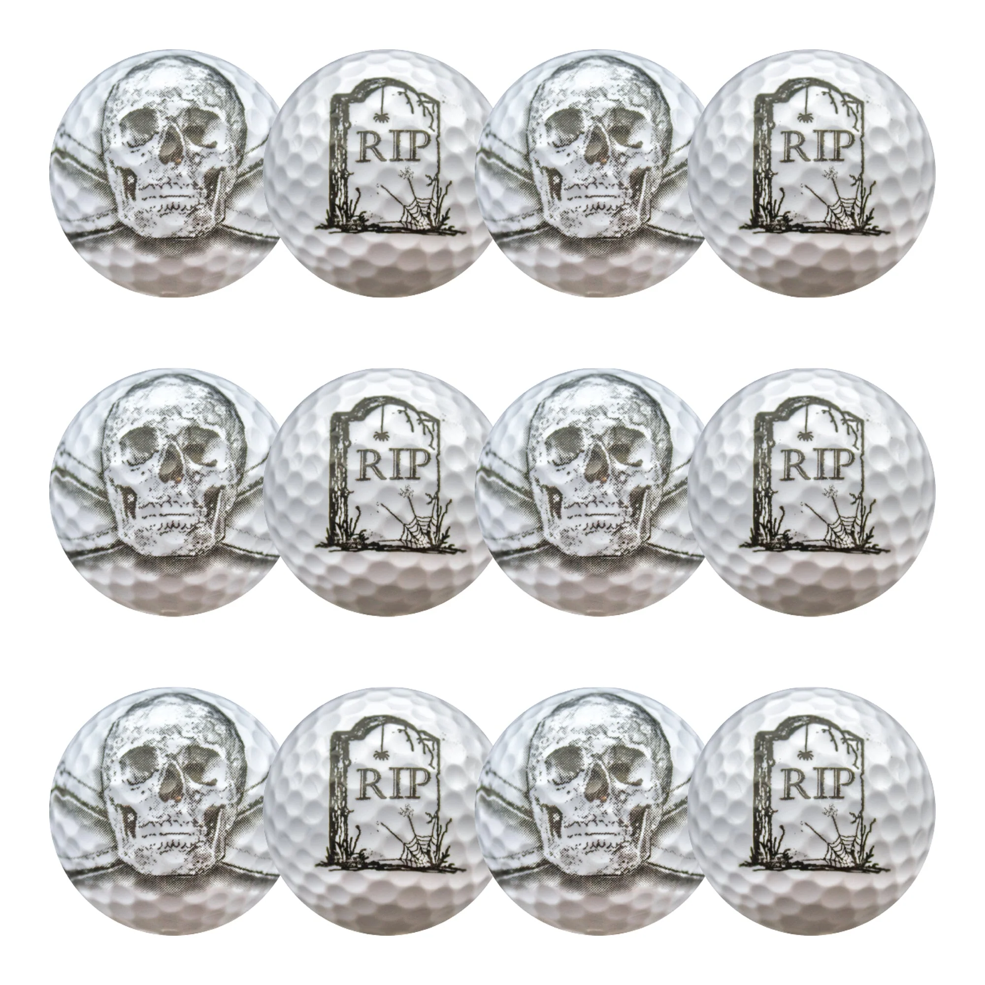 New Novelty Skulls RIP Golf Balls