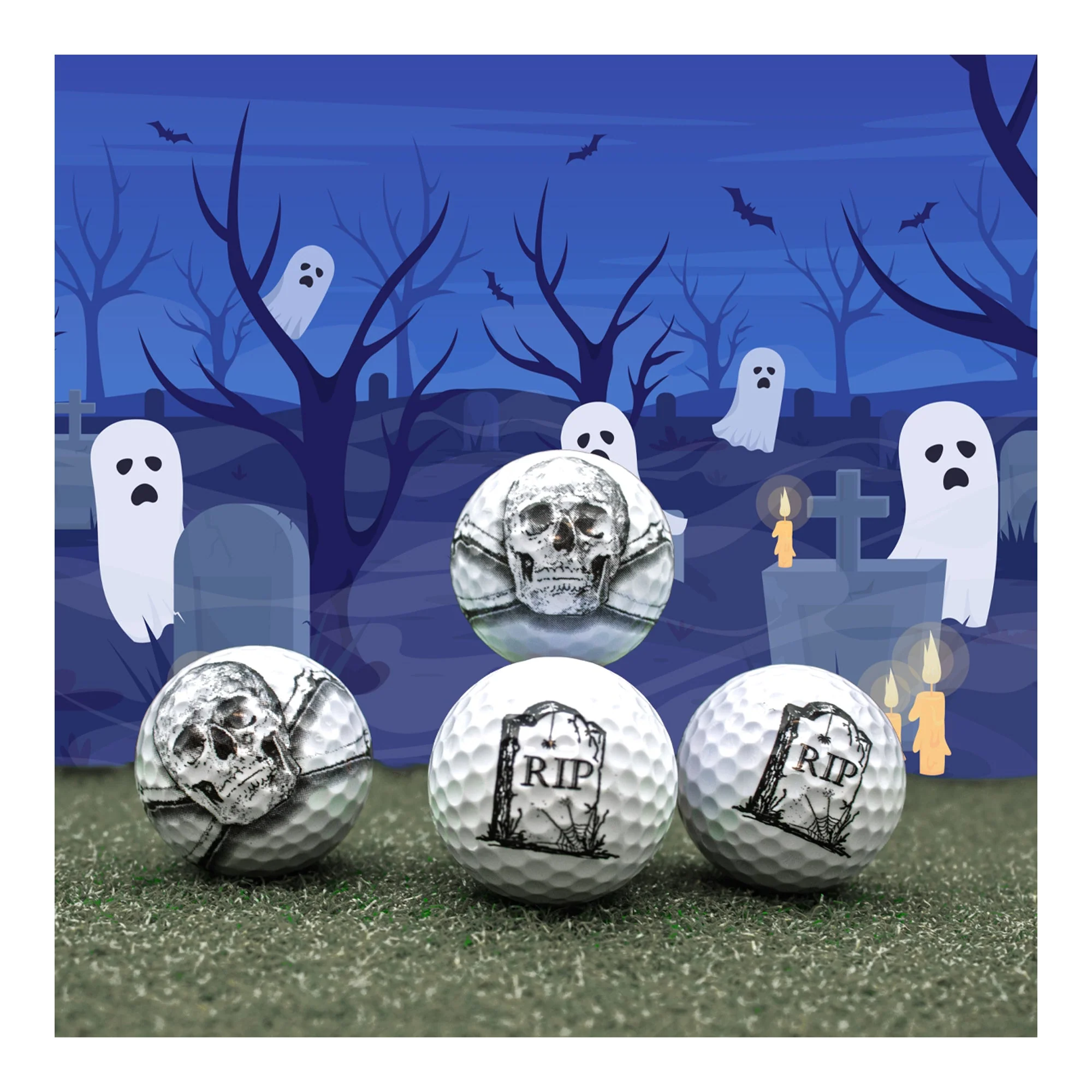 New Novelty Skulls RIP Golf Balls - Image 5