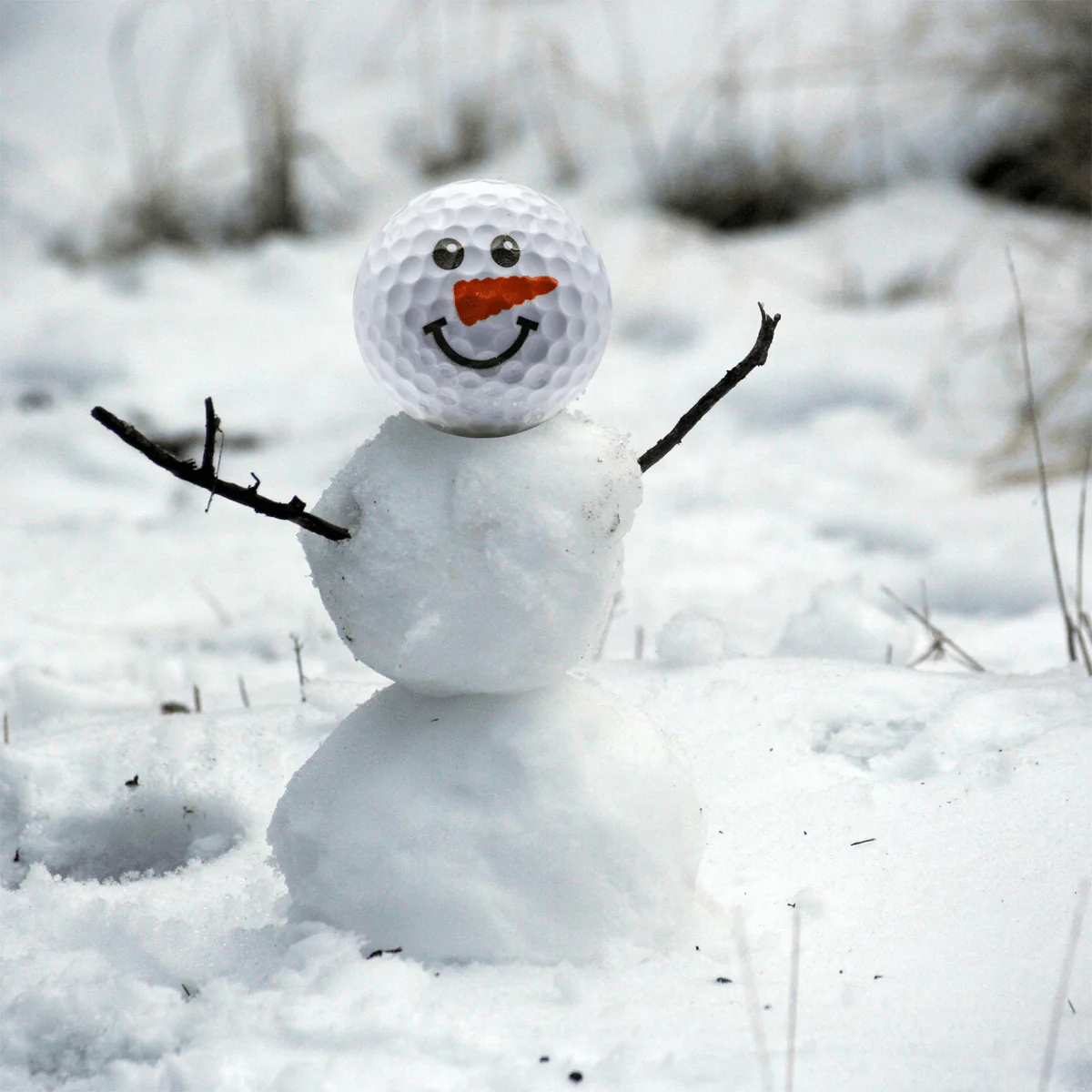 New Novelty Snowman Face Golf Balls - Image 3