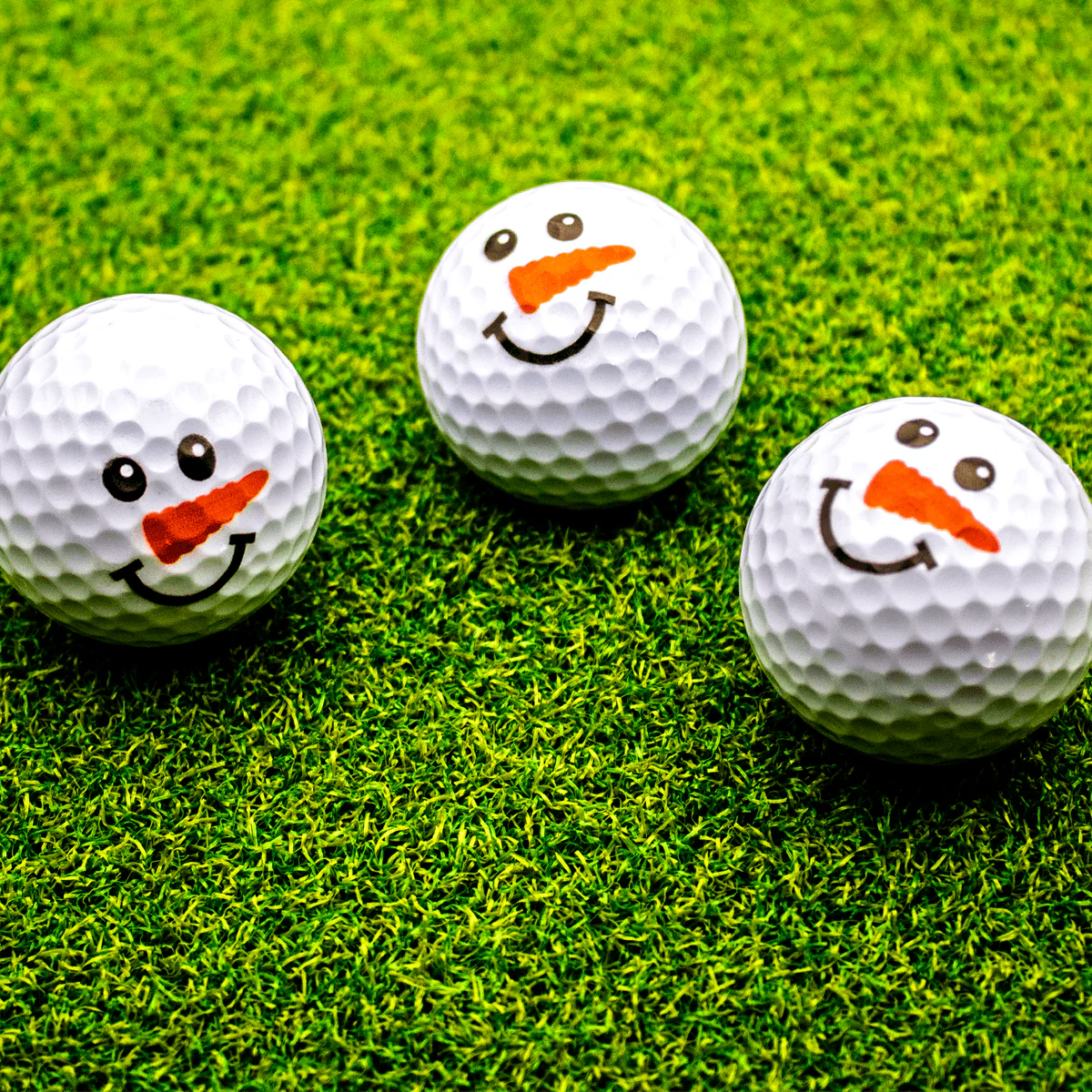 New Novelty Snowman Face Golf Balls - Image 4