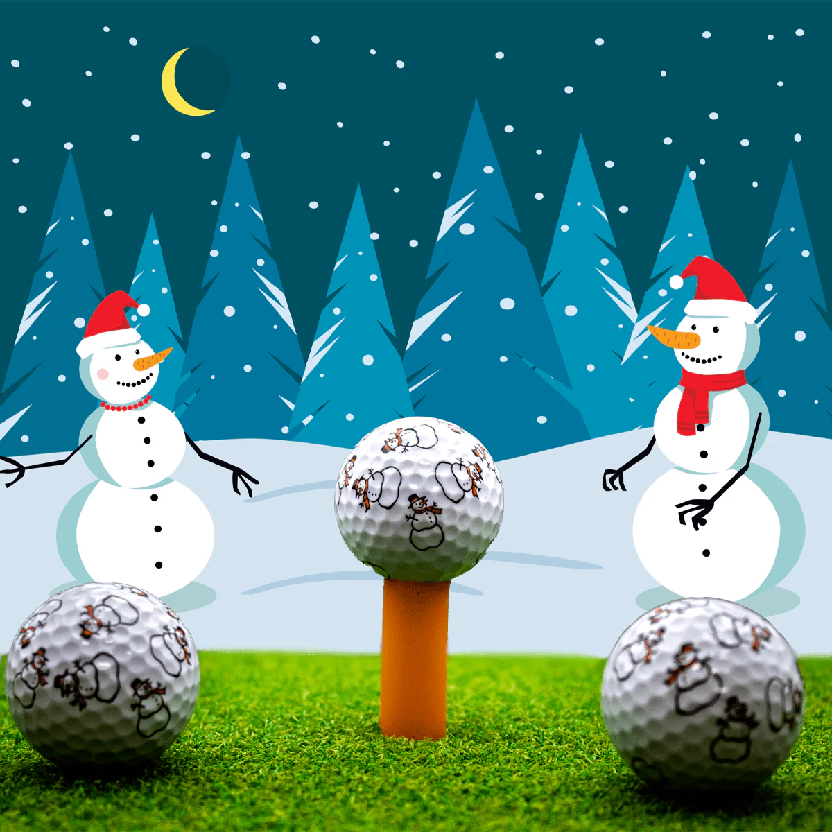 New Novelty Snowmen Golf Balls - Image 4